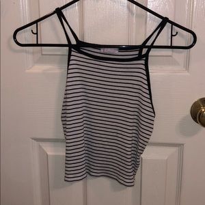 Striped halter tank top
